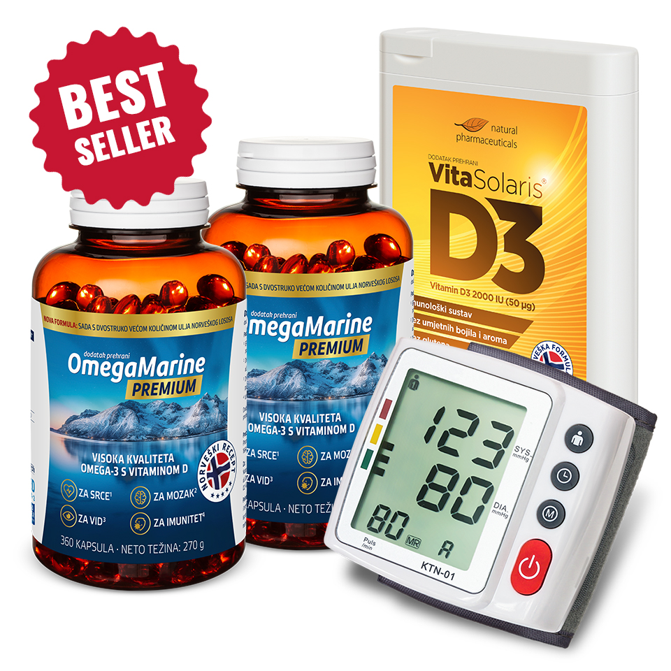 OmegaMarine™ Premium premium paket — godišnja zaliha + poklon (Leo Bernard sat)